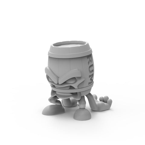 Rummy The Rum Barrel: Mini 3D Print