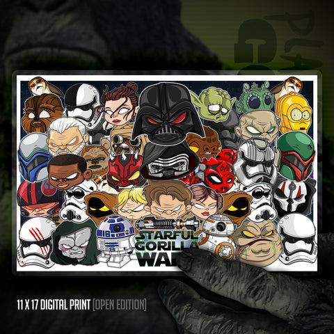 Starful Gorilla Wars: 11 x17 Premium Print