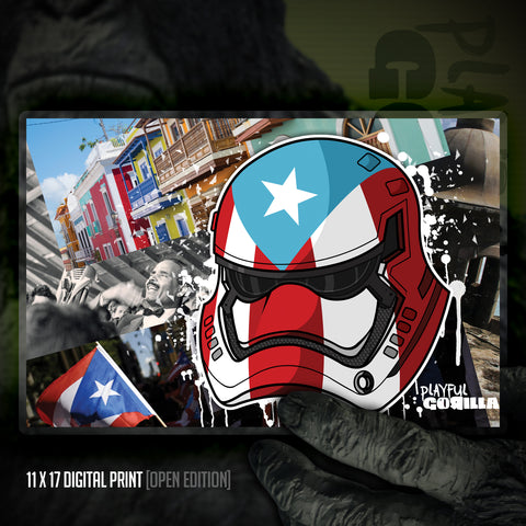 Reppin' Trooper Puerto Rico: 11 x17 Premium Print